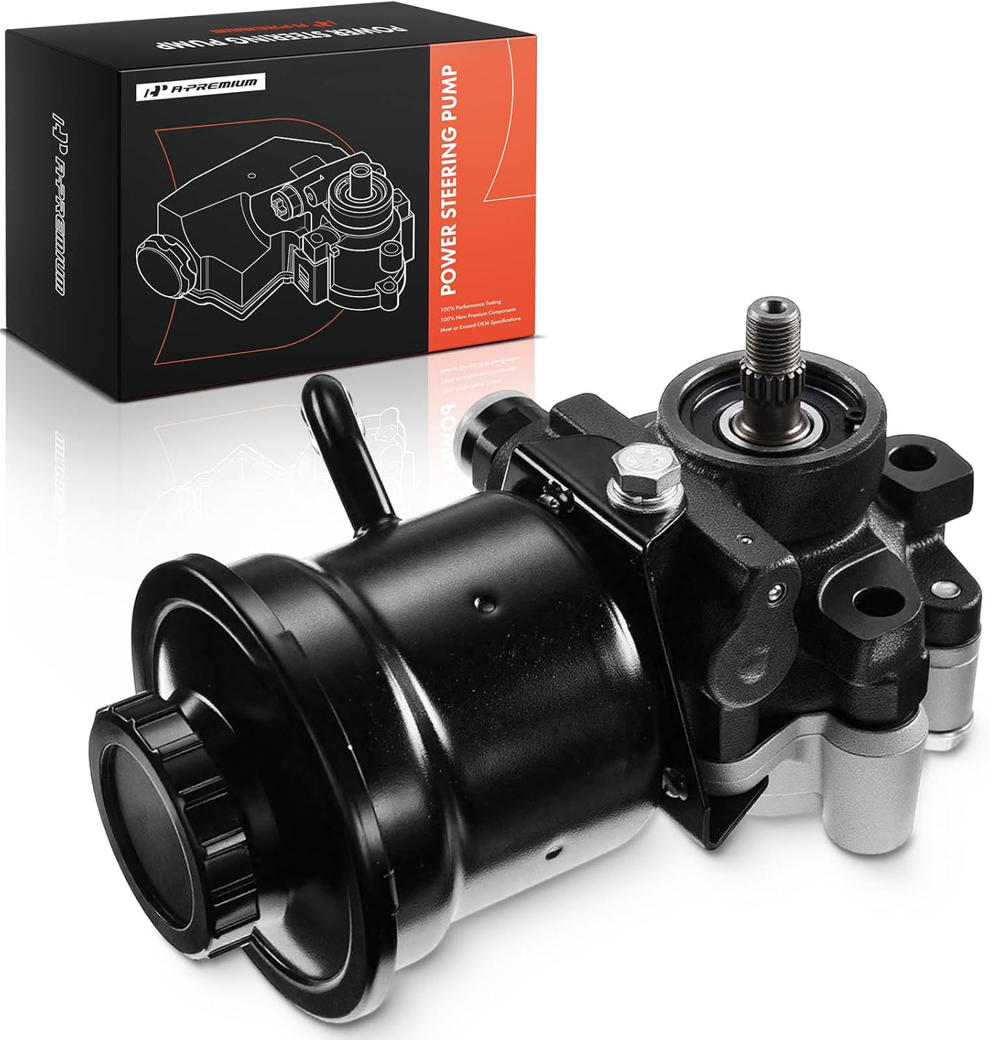 A-Premium Power Steering Pump, with Reservoir, Compatible with Toyota Tacoma 1996-2001, 4Runner 1996-2000, 2.4L 2.7L Gas, Replace # 6099PR, 44320-60260