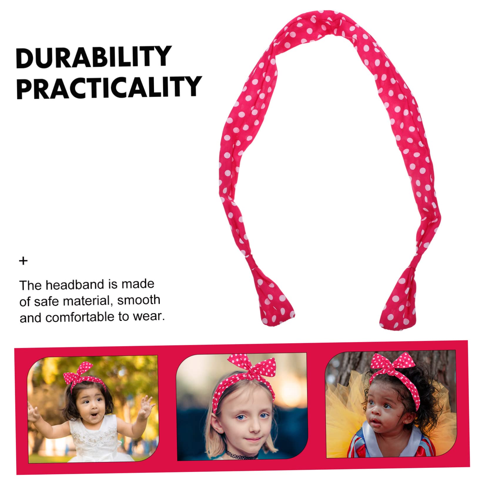 MAGICLULU 3 Juegos De Diademas De Material Seguro Para Mujer Con Lazo Para Niñas Decoración Para Fiestas Navideñas (4 Unidades)