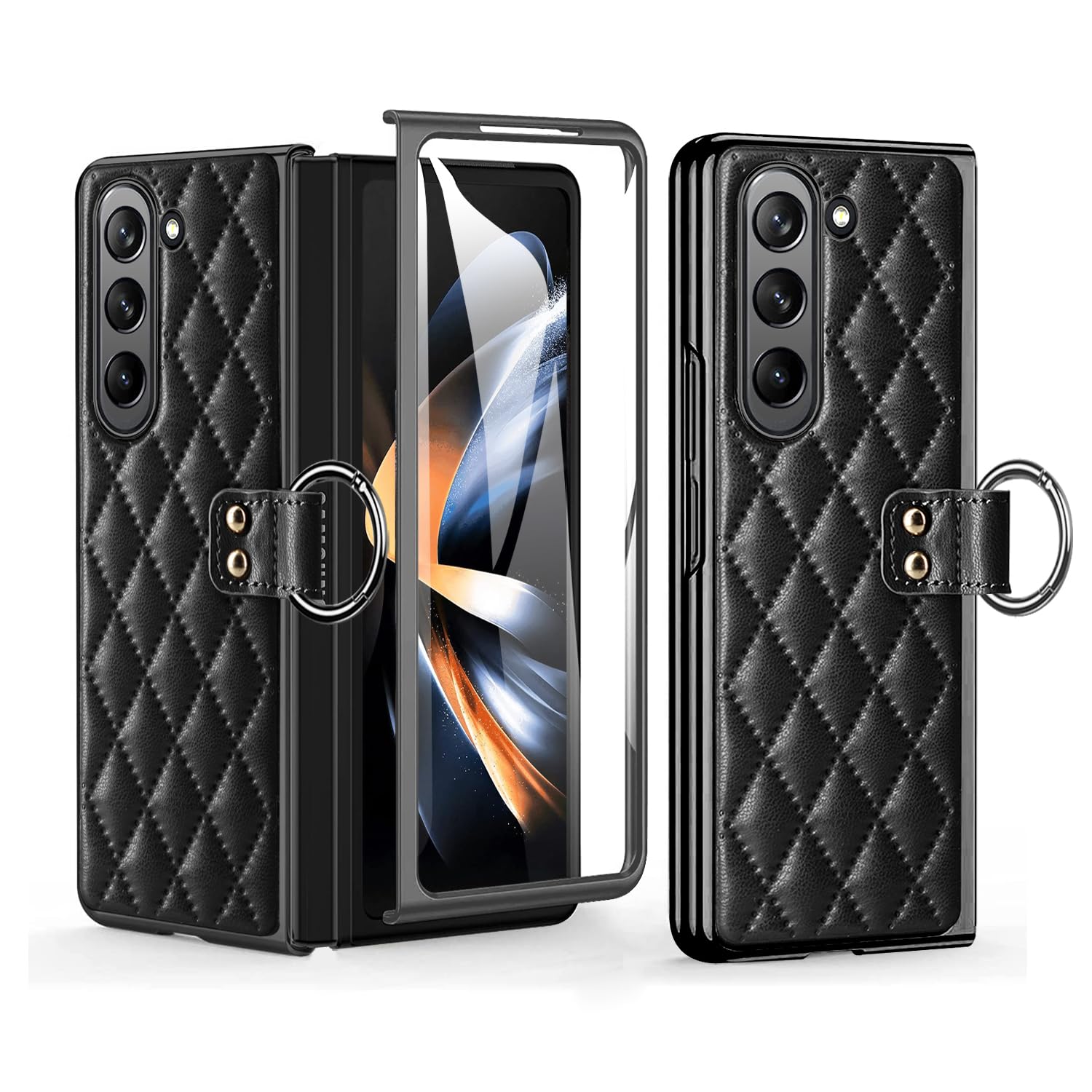 Étui pour Samsung Galaxy Z Fold 5 de luxe en cuir PU avec rabat - 8