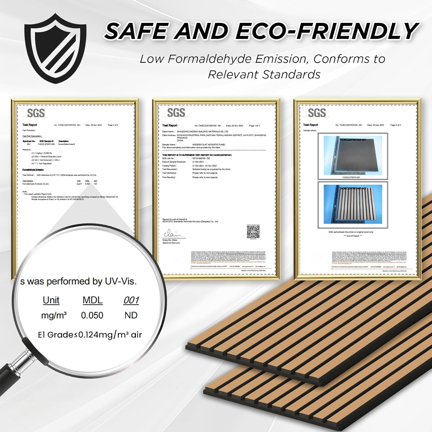 SMARTSTANDARD 2 Pack 106" x 20.5" Wood Slat Wall Panels, Soundproof Wooden Wall Panels, Acoustic Wood Panels for Wall, 3D Fluted Wood Panels for Interior Wall Decor, Light Brown