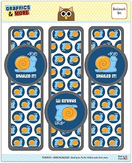 Snailed It Snail Nailed Funny Humor Set of 3 Glossy Laminated Bookmarks