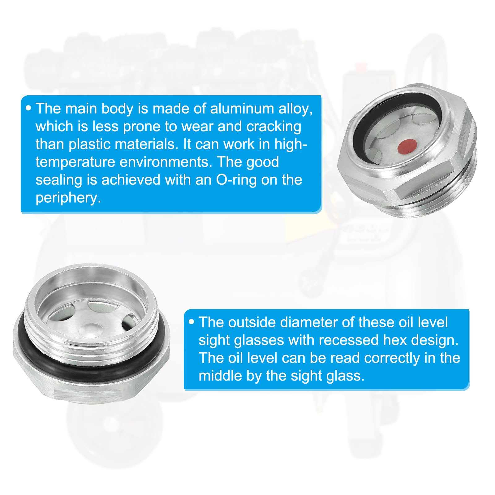 PATIKIL Air Compressor Oil Sight Glass - Image 4