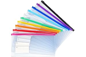 Tamaki 10-Pack Zippered Plastic Envelopes: Essential Receipt Pouches