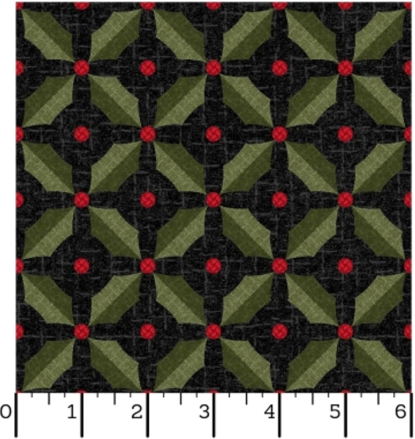 Maywood Snowdays Flannel MASF 9935 JK Charcoal Holly Geo BTY