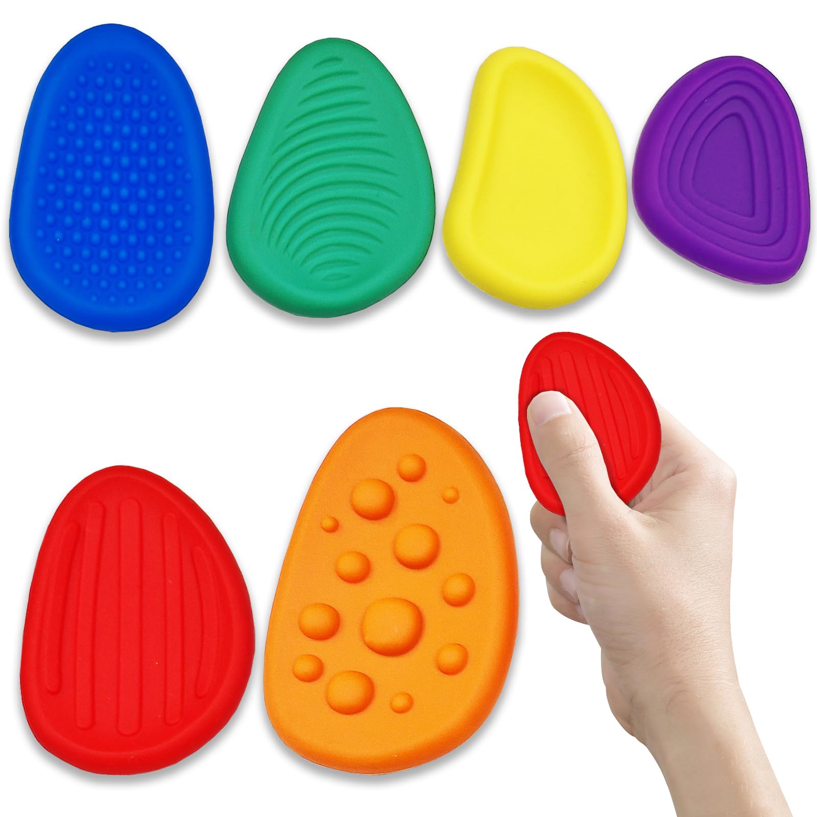 Amazon.co.jp: フィジェットトイ センサリーストーン6個 ソフト
