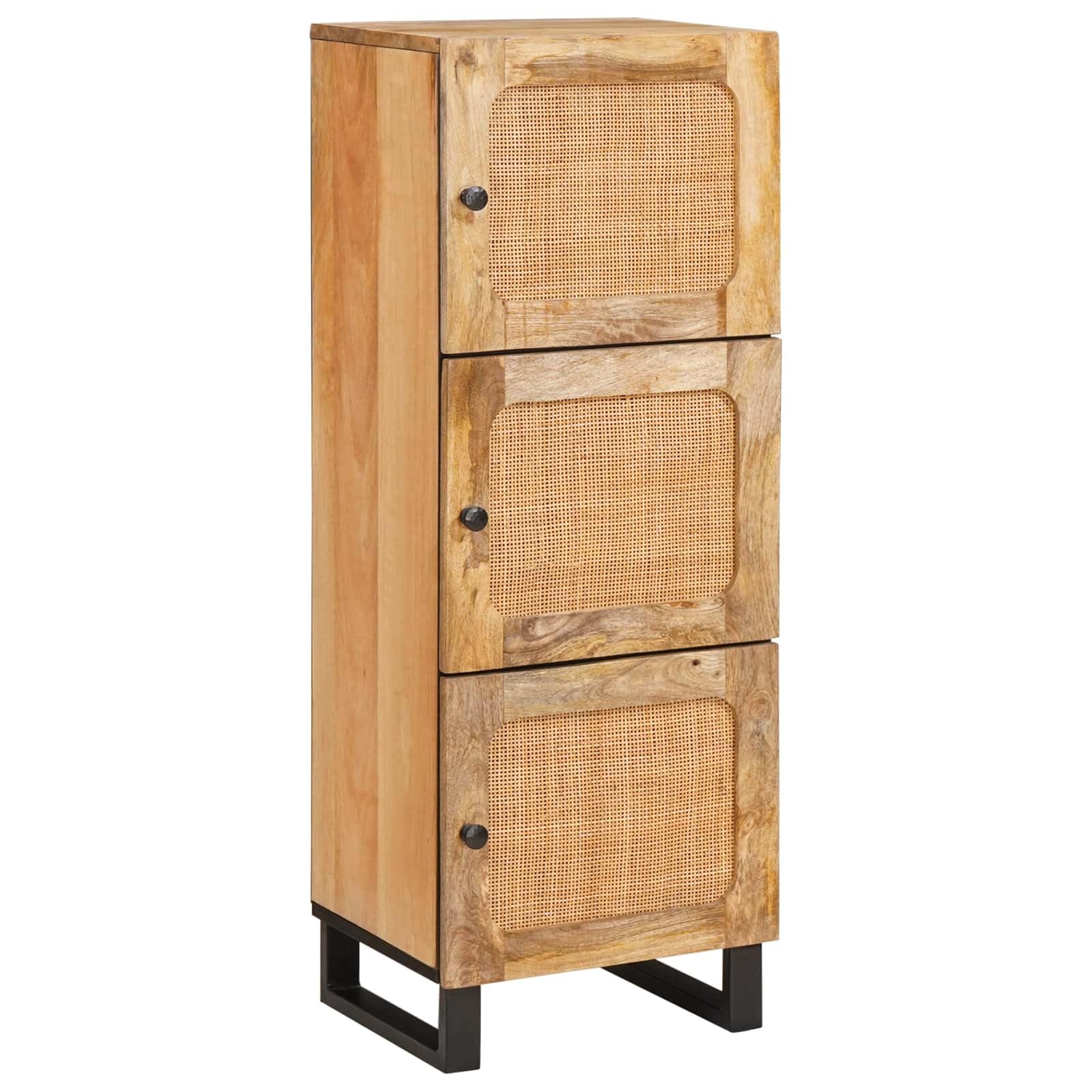 vidaXL Aparador Alto Marrón 90 x 33 x 75 cm Madera de Mango Maciza