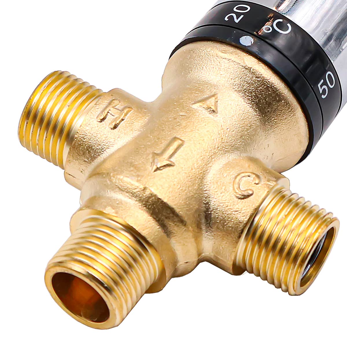Réservoir d'eau Chaude Cartouche de Douche thermostatique Mitigeur Tuyau en Laiton Thermostat Robinet Contrôle de la température de l'eau Mitigeur