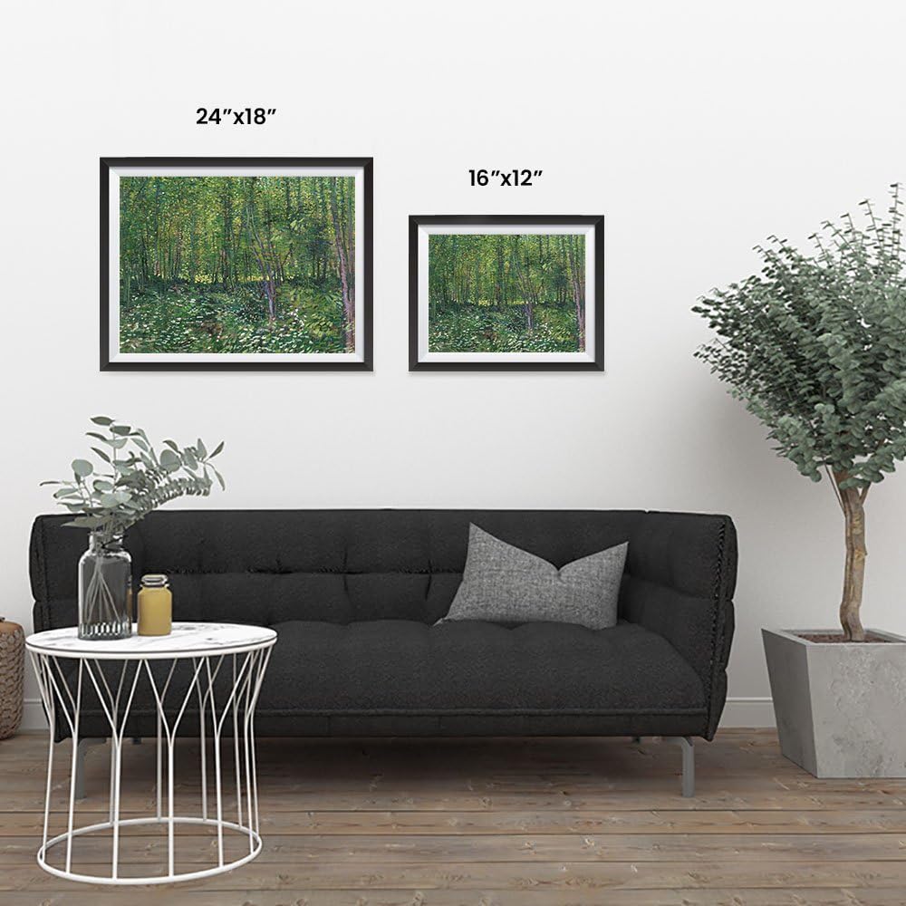 Vincent Van Gogh Art Reproduction Posters - Poster Printing - Wall Art Print for Home Office Decor - Trees and Undergrowth - 24X18 Inches