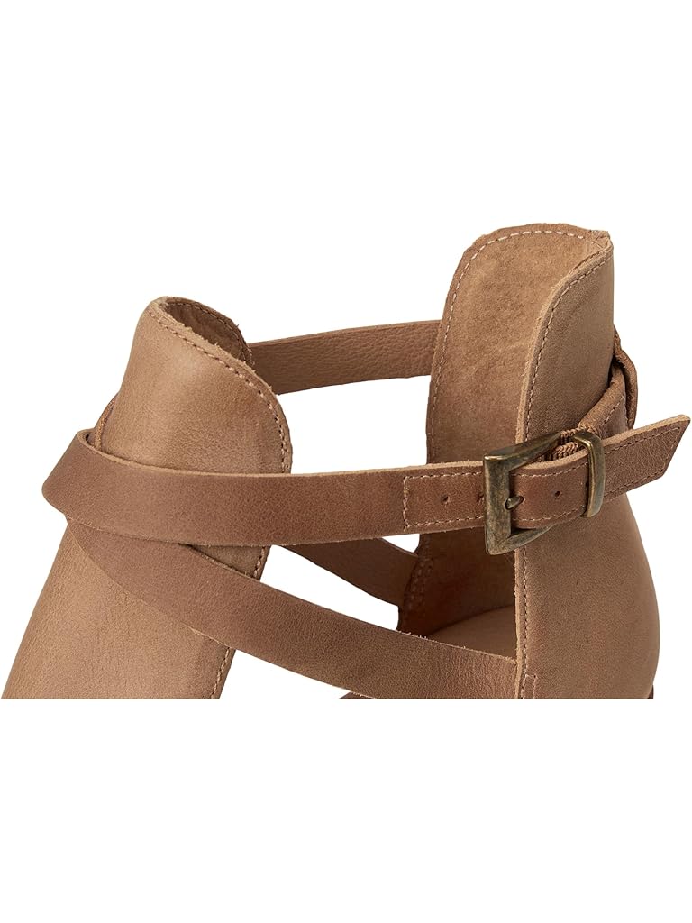 Tan Free People Cedar Leather Clogs