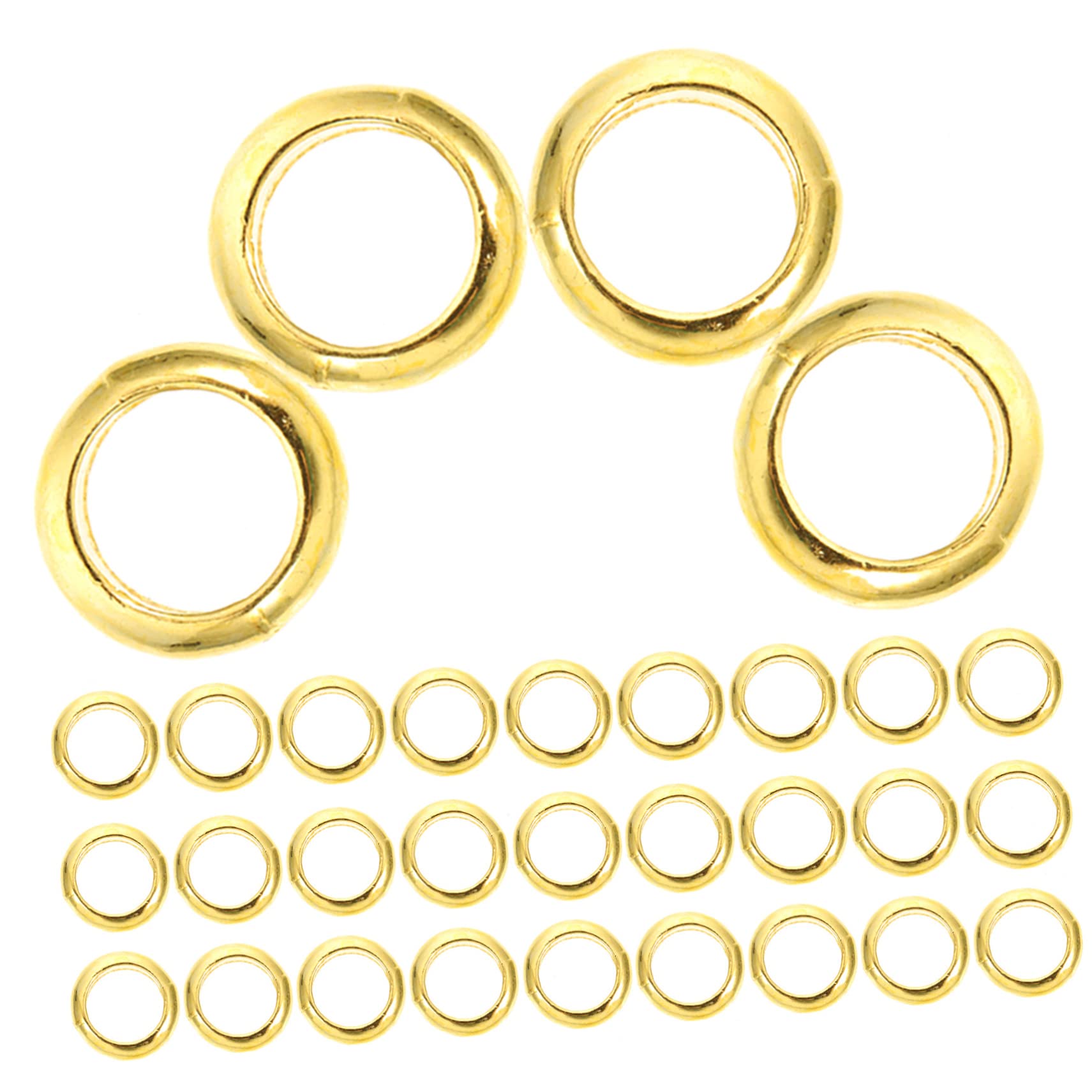 Uonlytech 5 Set Accessori Per La Lega Di Gioielli Perle Perline Distanziatrici Dorate Perle Per La Produzione Di Gioielli Creazione Di Spaziali Golden 100 Pezzi*5