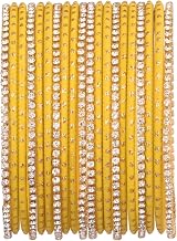 Efulgenz Rhinestone Bangles Crystal Bangles for Women Indian Bollywood Bangle Set Indian Wedding Bangles Rhinestone CZ Plain Metal Bracelet Bangle Jewelry for Women