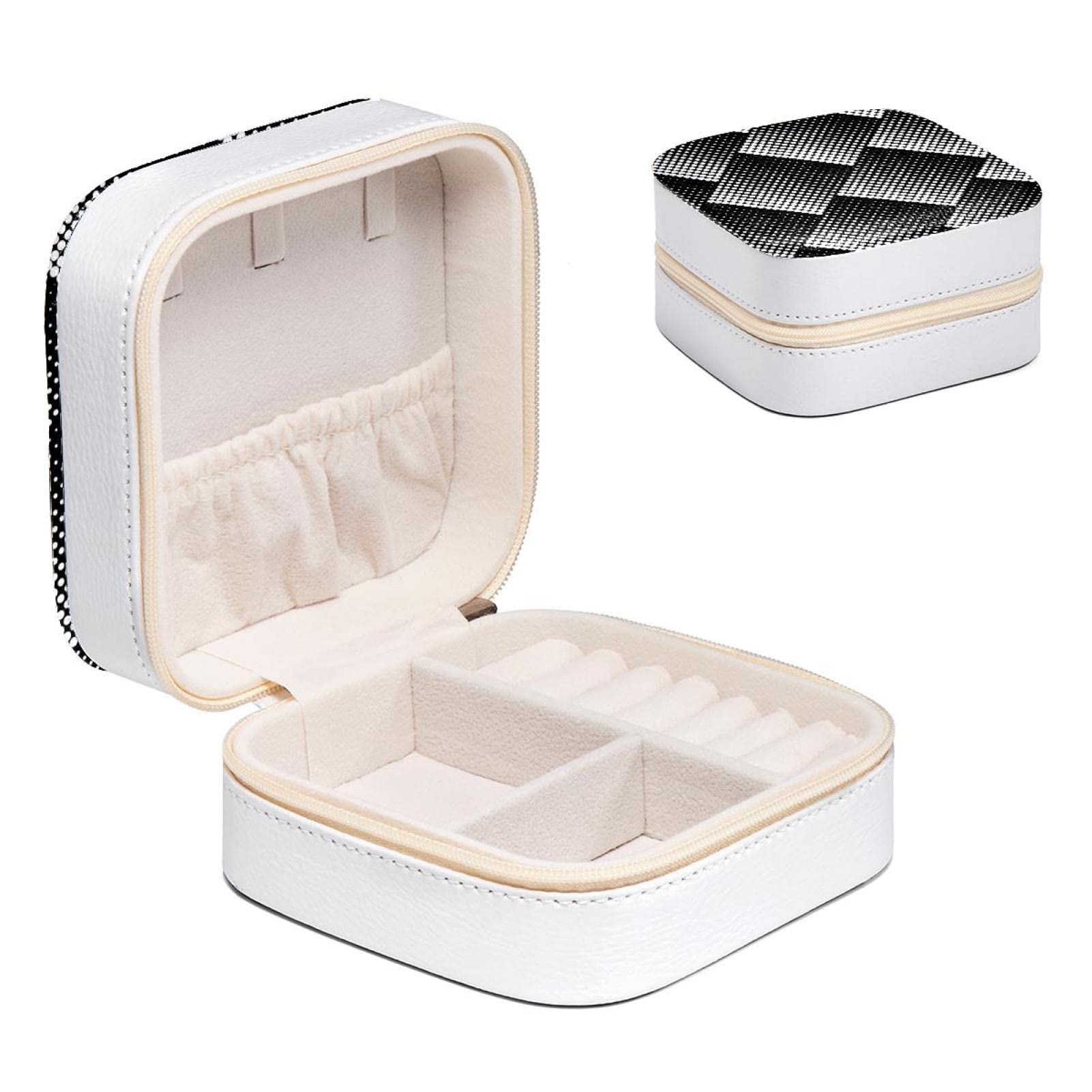 Boîte à bijoux pour colliers et bagues écrin de voyage élégant pour coiffeuse moderne