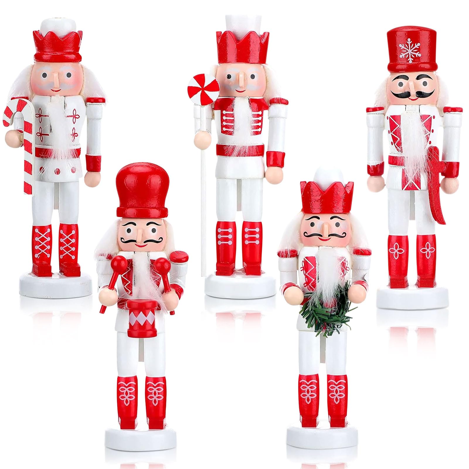 Holz Nussknacker Weihnachtsdeko 25cm - Klassische Soldaten Figuren Für Baum & Tisch