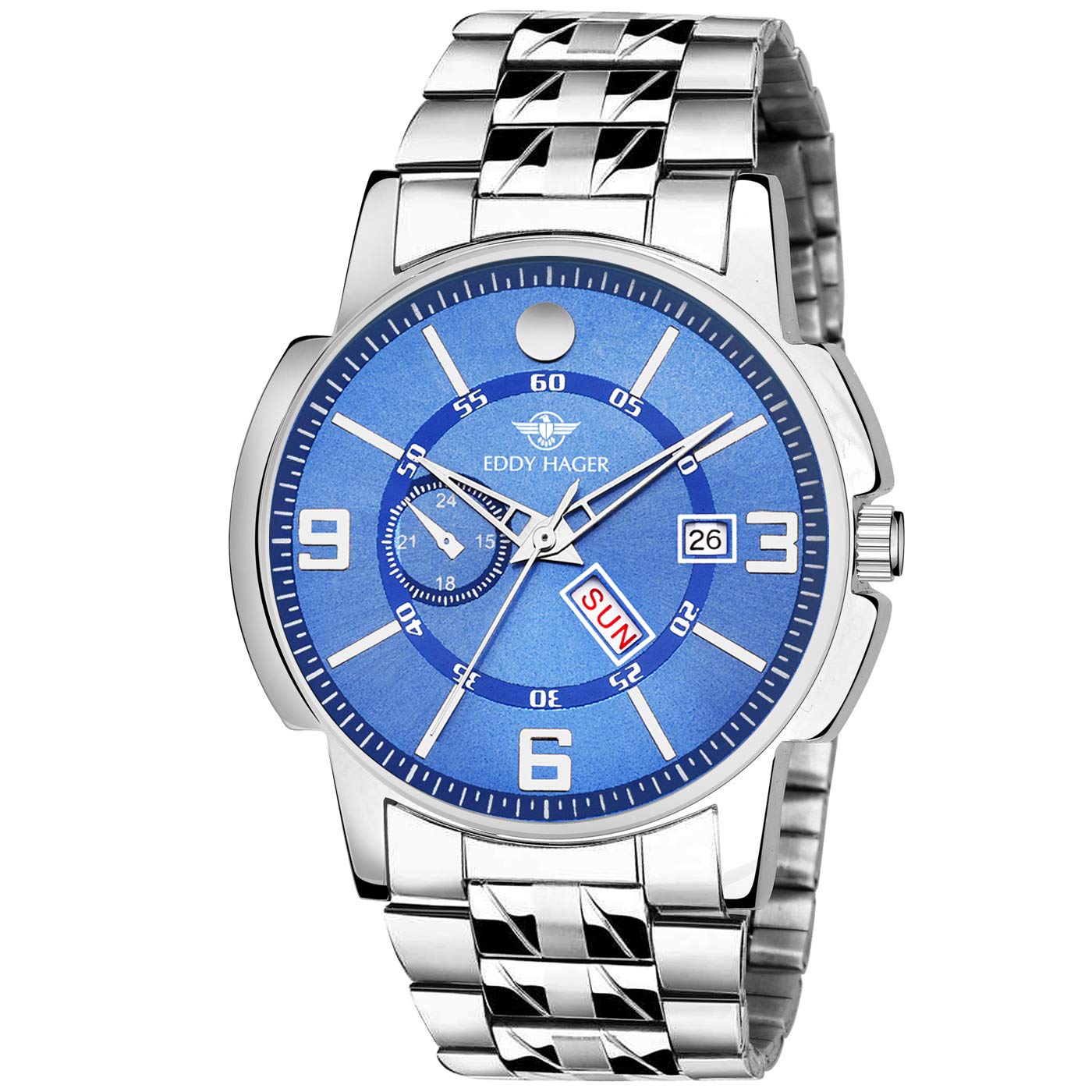 EDDY HAGER Time Teacher Mens Watch (Silver Dial Silver Colored Strap) (B081RWPQ3P) Amazon Price History, Amazon Price Tracker