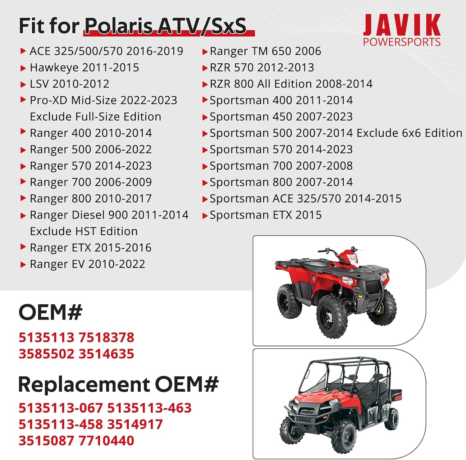 Rear Wheel Hub & Bearing & Studs Kit For Polaris Ranger 900 800 - Foto 2