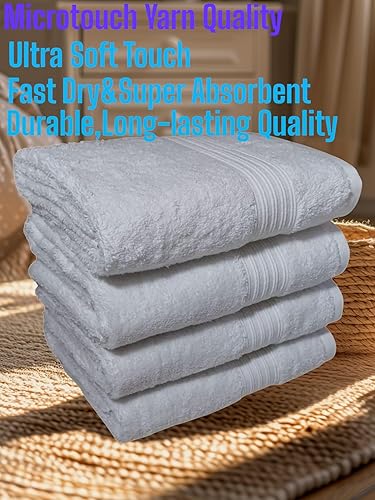 Miniatura 3 de Juego de 6 toallas de mano 100% algodón turco extra grandes (20 x 40 pulgadas), para spa, gimnasio, hammam, fitness y deportes, de gran tamaño, XL,
