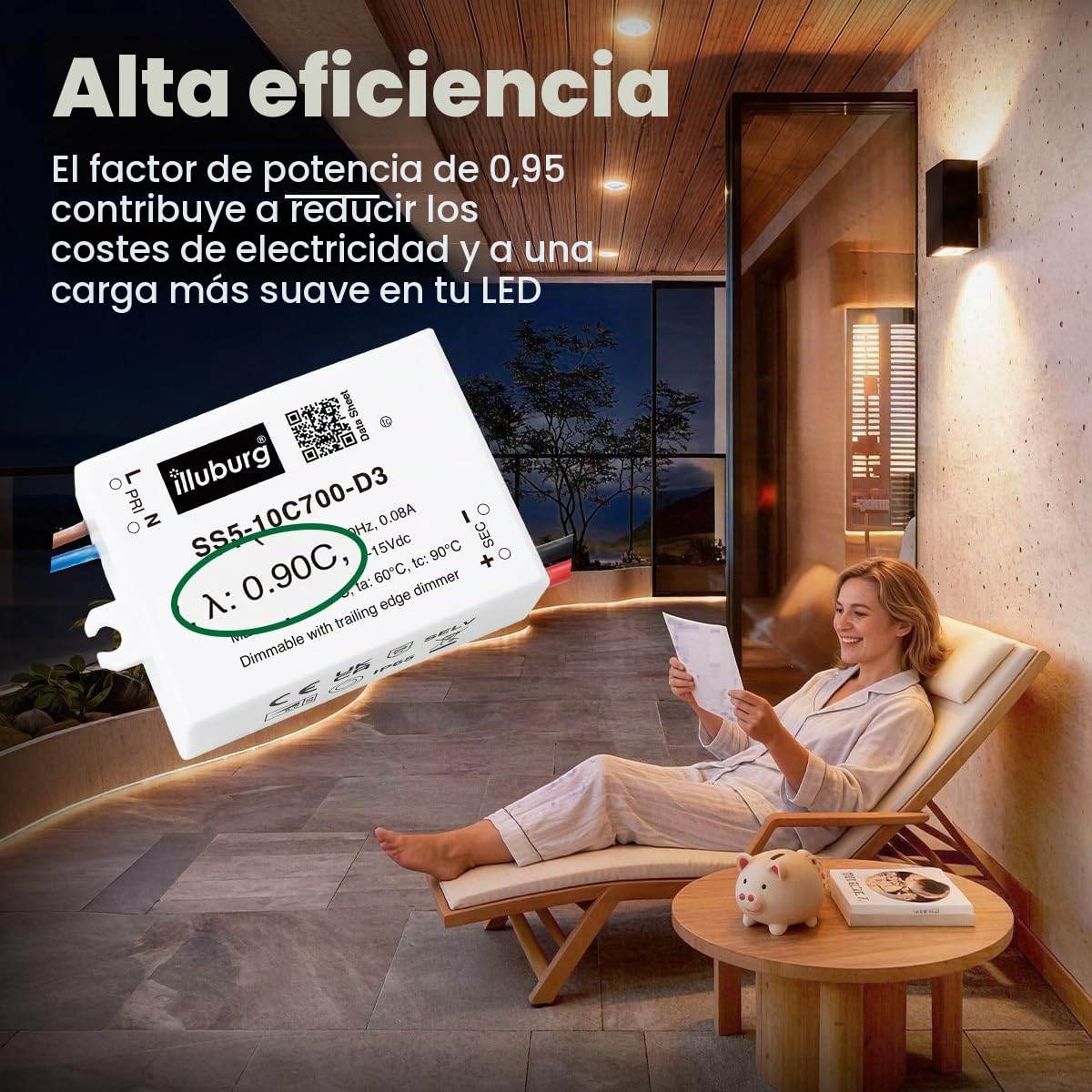 Transformador LED Regulable TRIAC 700mA Corriente Constante 5W - 10W LED Alimentador Fuente de Alimentación