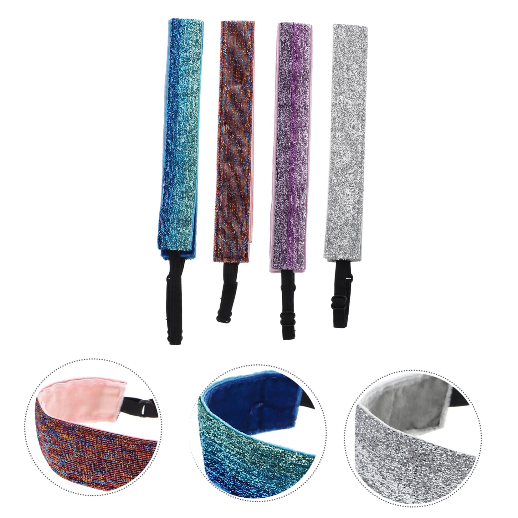 Abaodam Sport Stirnband Wander Stirnbänder Workout Schweißband Sportstirnbänder Für Mädchen Elastisches Sport Stirnband Lauf Haarbänder Für Schweißband Pailletten Stirnband