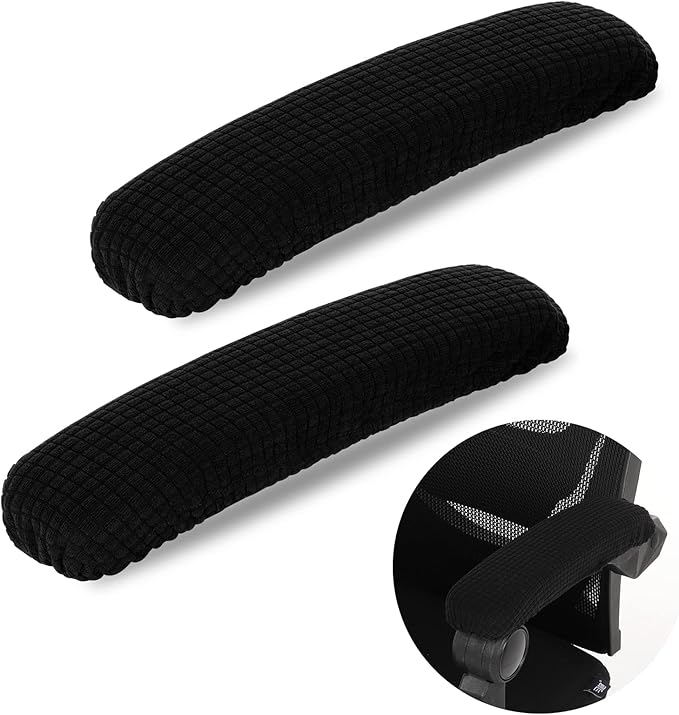 TIESOME 2Pcs Office Chair Arm Armrest Covers, Stretchable Polyester