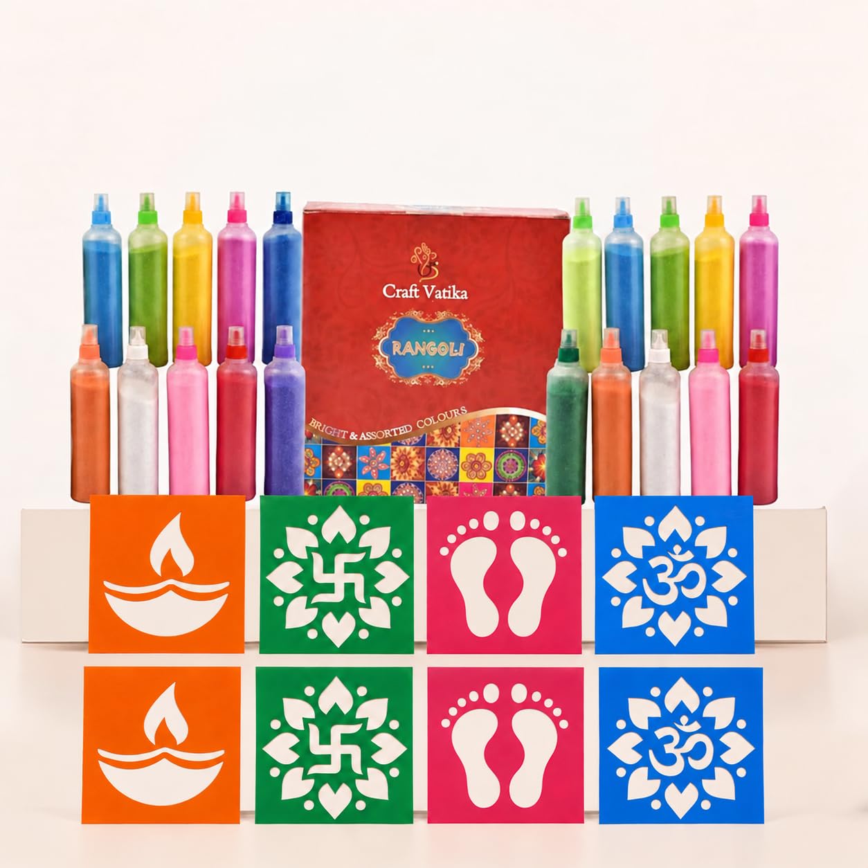 Diwali Rangoli Color Kit - 24 Vibrant Tubes -12