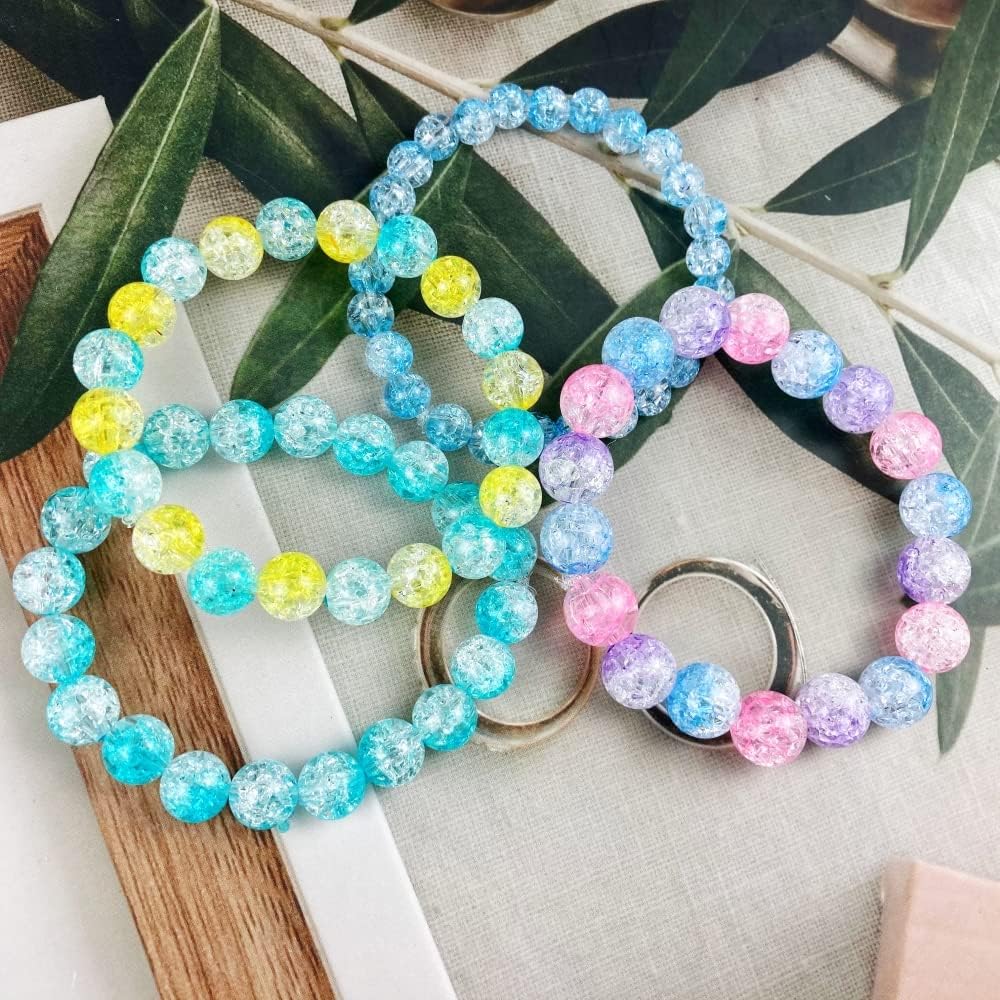 100pcs Crackle Acrylic Beads 12mm Crystal Round Crafts Bulk Spacer Beads for Jewelry Making Necklace Bracelet Earrings DIY Jewelry Decoration(Mix Colors) - Image 5