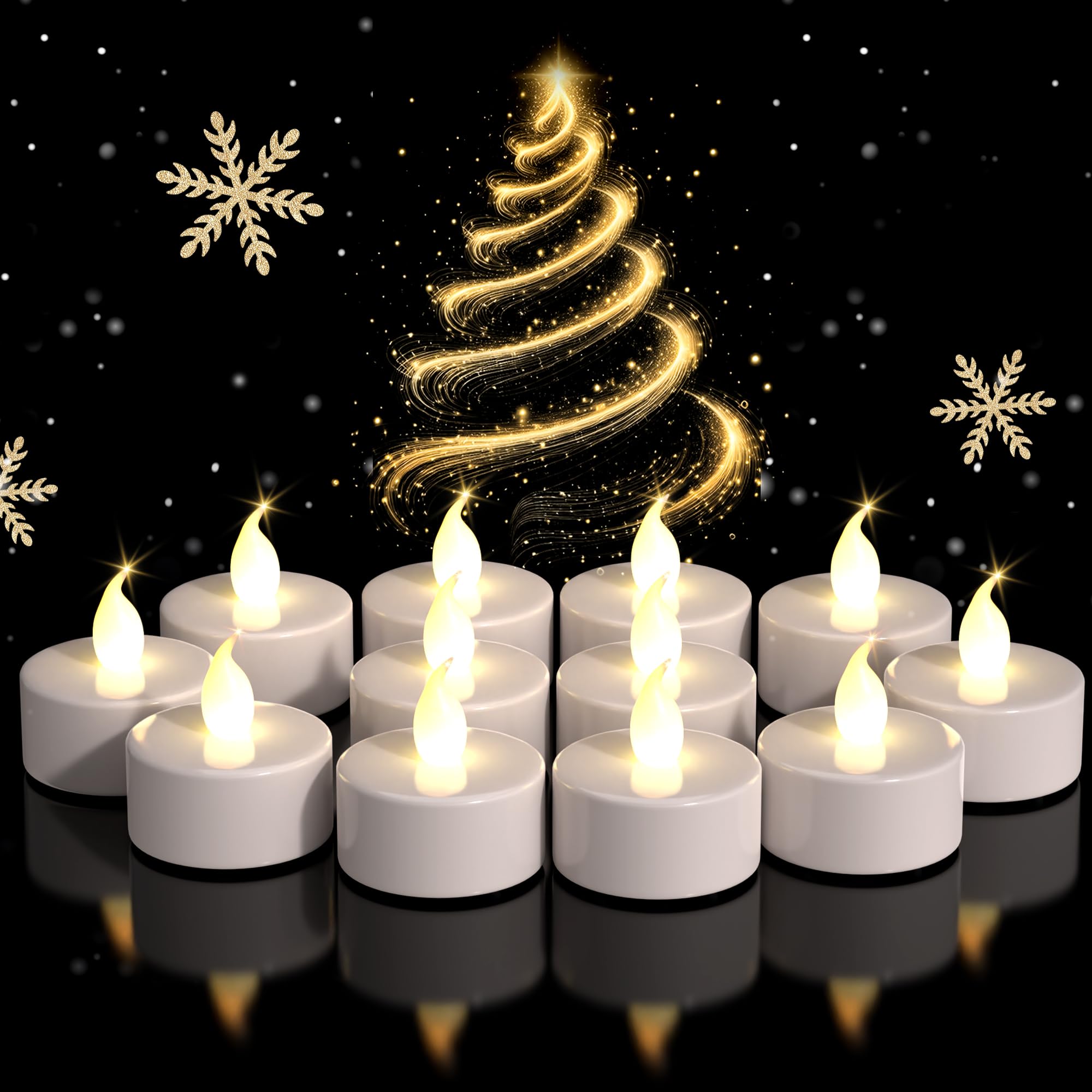 24 Candele LED Senza Fiamma - Luci Tea Light Bianco Caldo, Batteria CR2032, Per Matrimoni, Casa, Decorazioni - Foto 5