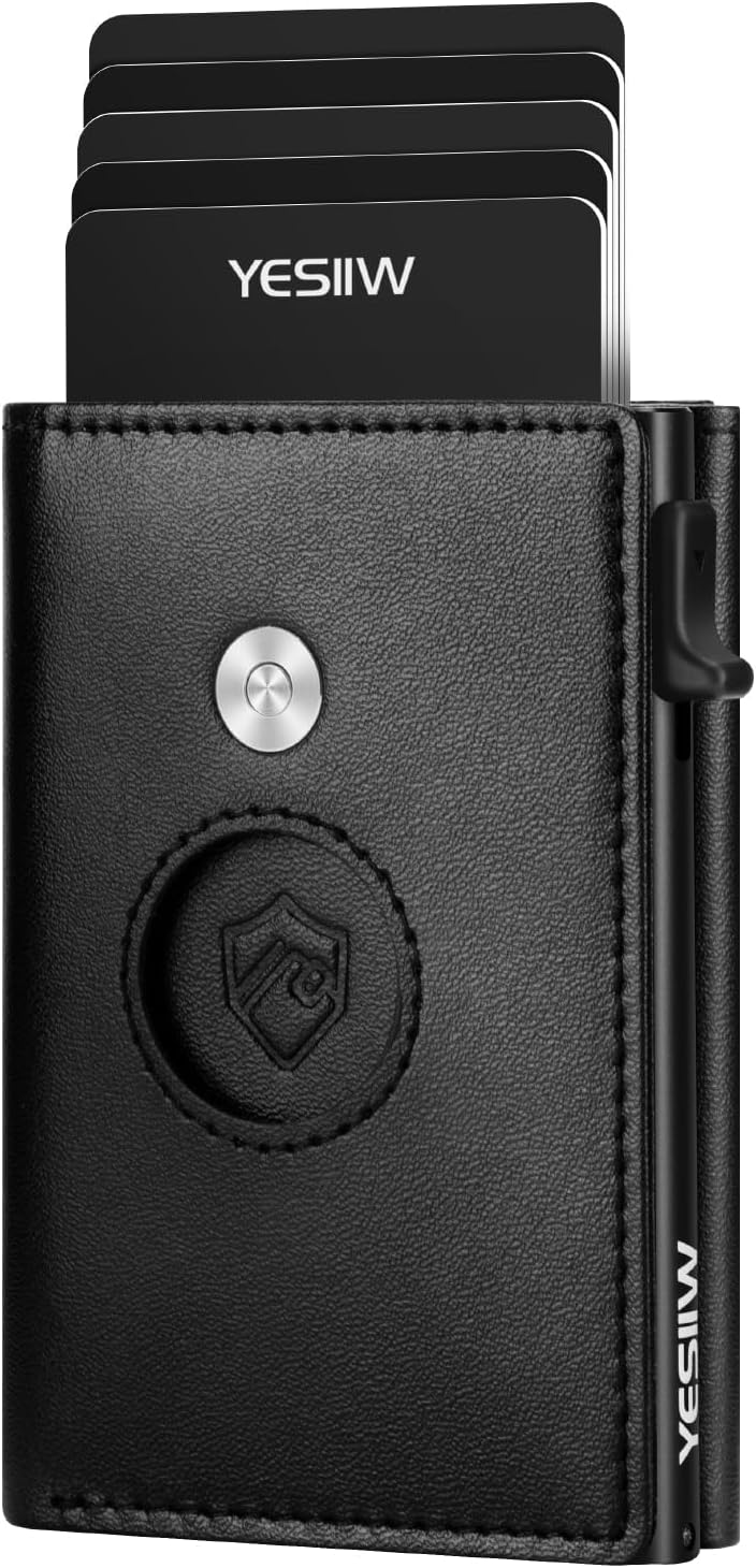YESIIW Mens Wallet For Airtag Apple Wallet For Men For Airtag (No