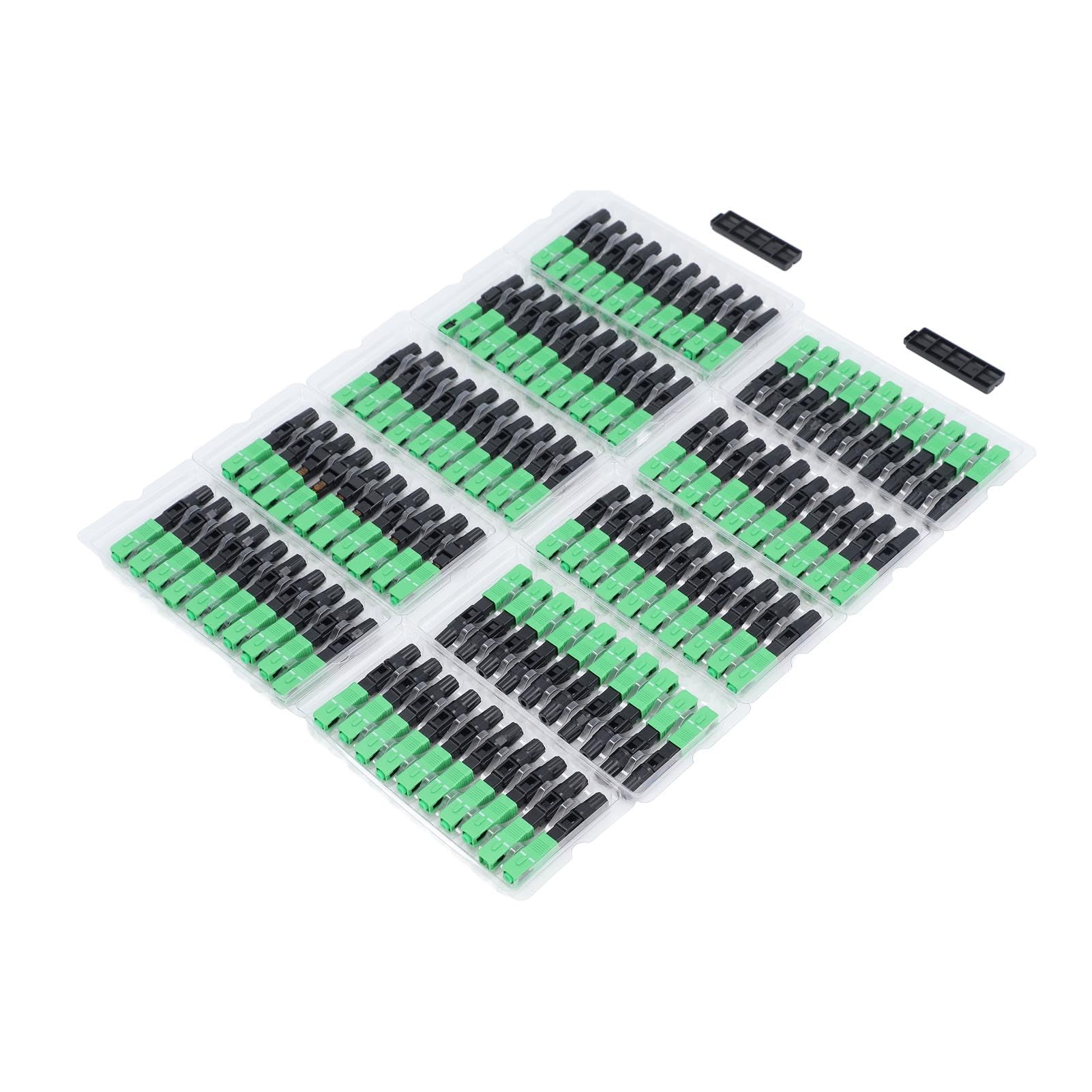 SEAFRONT Adaptateur Fibre Optique SC UPC ABS - 100pcs Réutilisable Connecteur Rapide