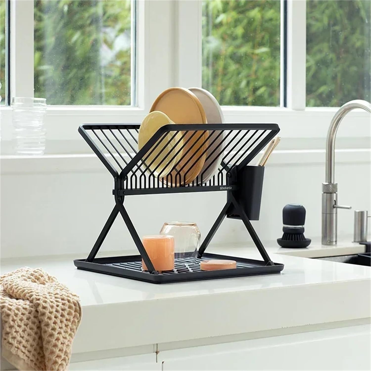 Dish Drain Rack Kitchen Storage Basket Rack(2)