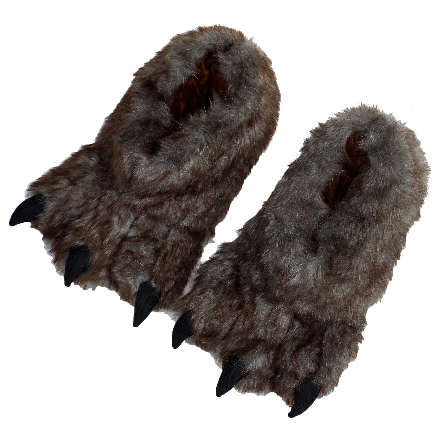 YESBOR Men's Cute Plush Paw Claw Slippers