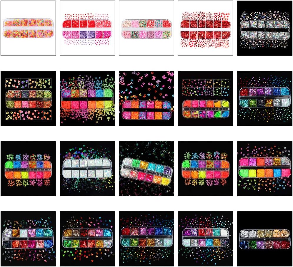Fluorescent Sequins Flakes Resin Epoxy Mold, for Jewelry Filling Glow in the Dark Holographics Glitter