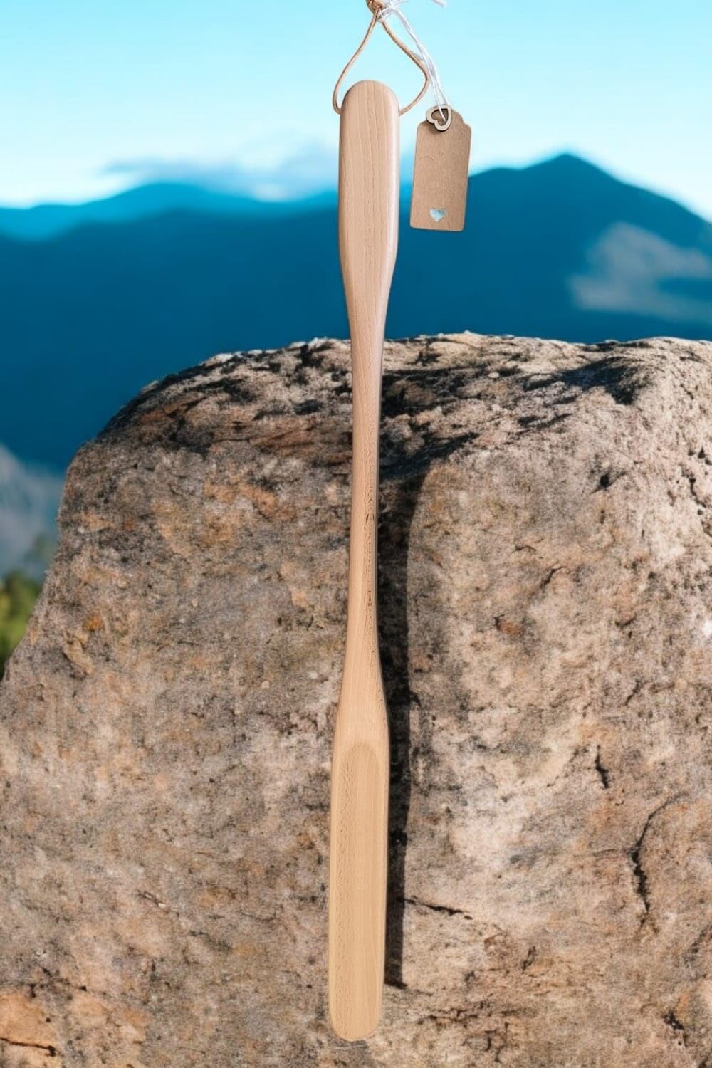 Cleanprince 70 cm XXL Schuhanzieher Schuhlöffel CPB03H massiv Ahorn hell | Rhön | ergonomisch geformt | Made in Germany | Holz beige Naturholz