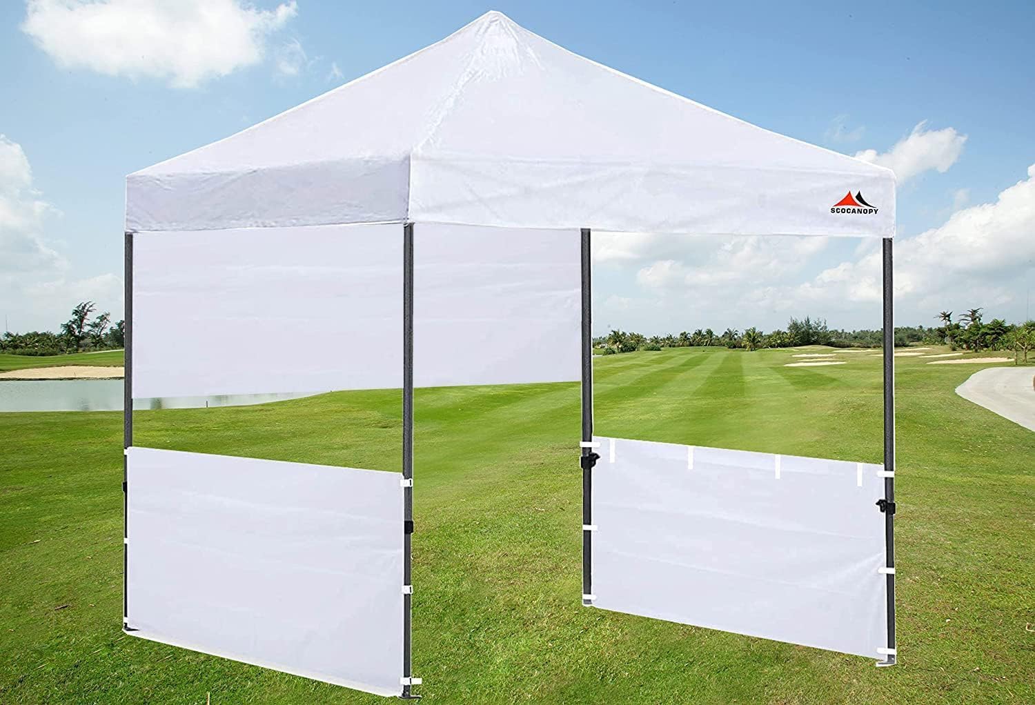 SCOCANOPY 10x3ft SideWall for 10x10 Pop Up Canopy Frame, 3 Pack SunWall Only,(Black)