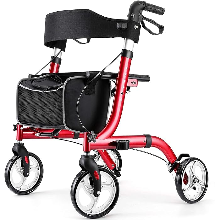 Buy WONDMED Rollator Walkers for Seniors Rollator Walker with Seat 8