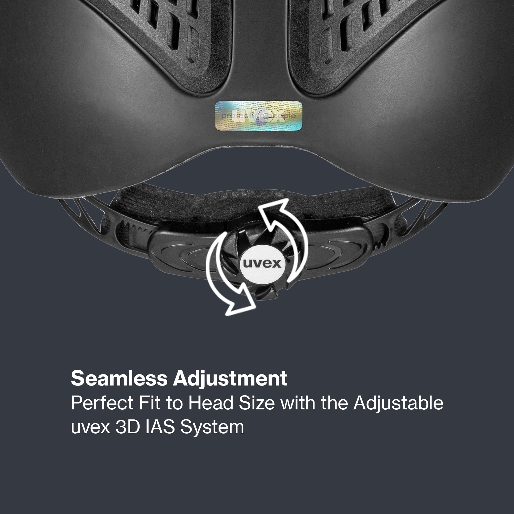 uvex Exxential III - Casco da equitazione, sicurezza e comfort, design leggero in-mould, taglio a coda di cavallo