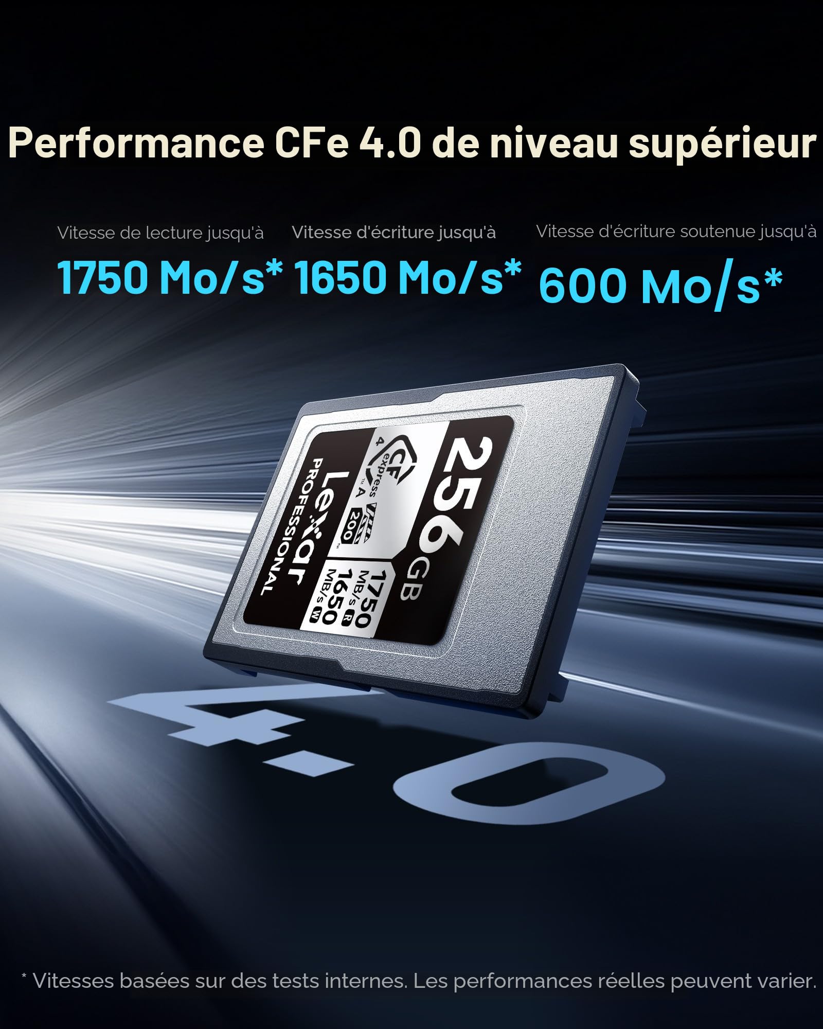 Lexar Professional Silver Series CFexpress 4.0 Type A Carte CFe 256 Go 1750 Mo/s Lecture VPG200 8K