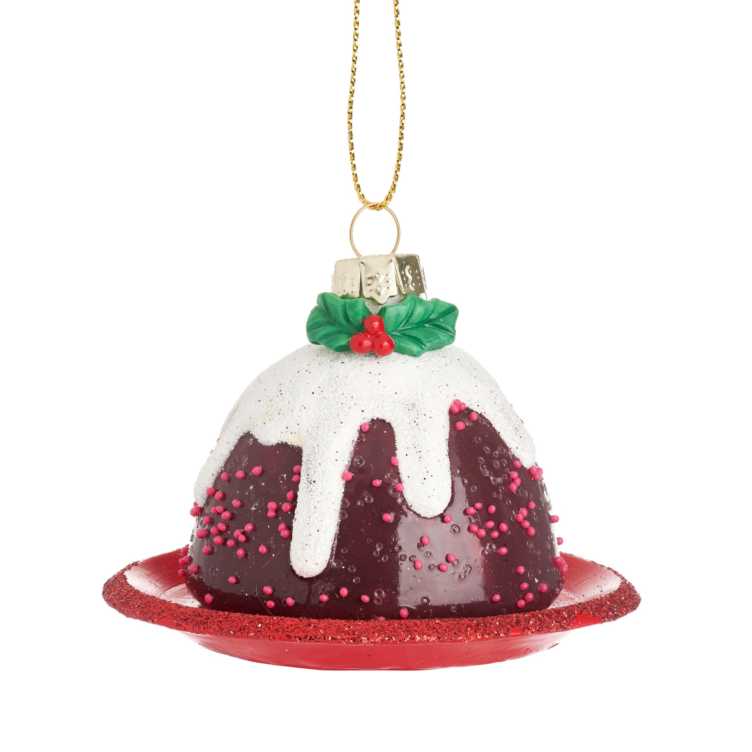 Sass & Belle Multicoloured Christmas Pudding Christmas Tree Decoration