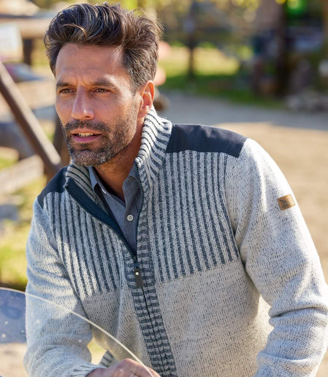 ATLAS FOR MEN - Chaqueta Forrada con Forro Polar - Chaleco de Punto para Hombre - Disponible en Tallas Grandes de la M a la 5XL