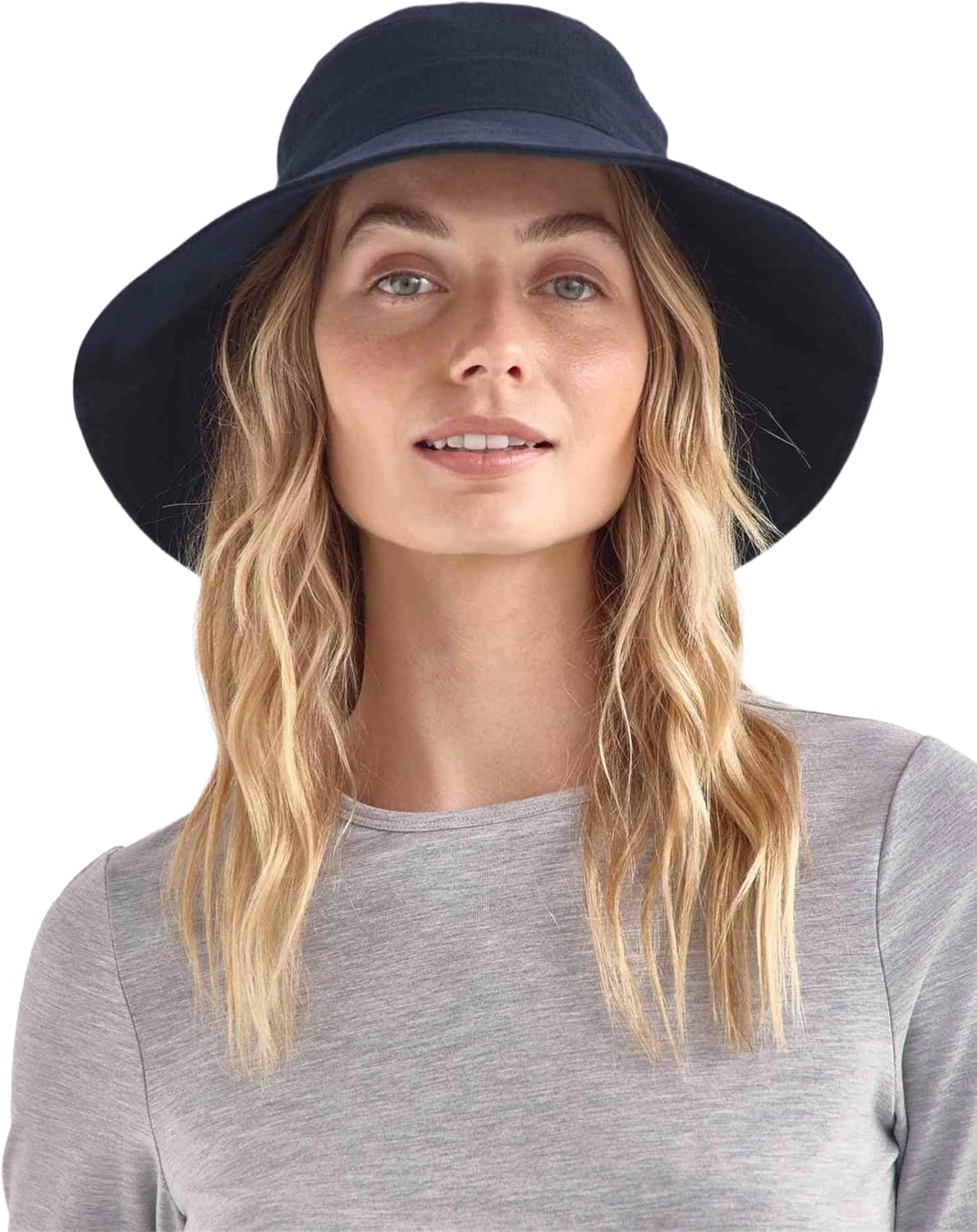 Solbari Resort Wide Brim Sun Hat UPF 50+ Packable UV Protection, Adjustable Size, Ponytail Opening, Stylish, Breathable