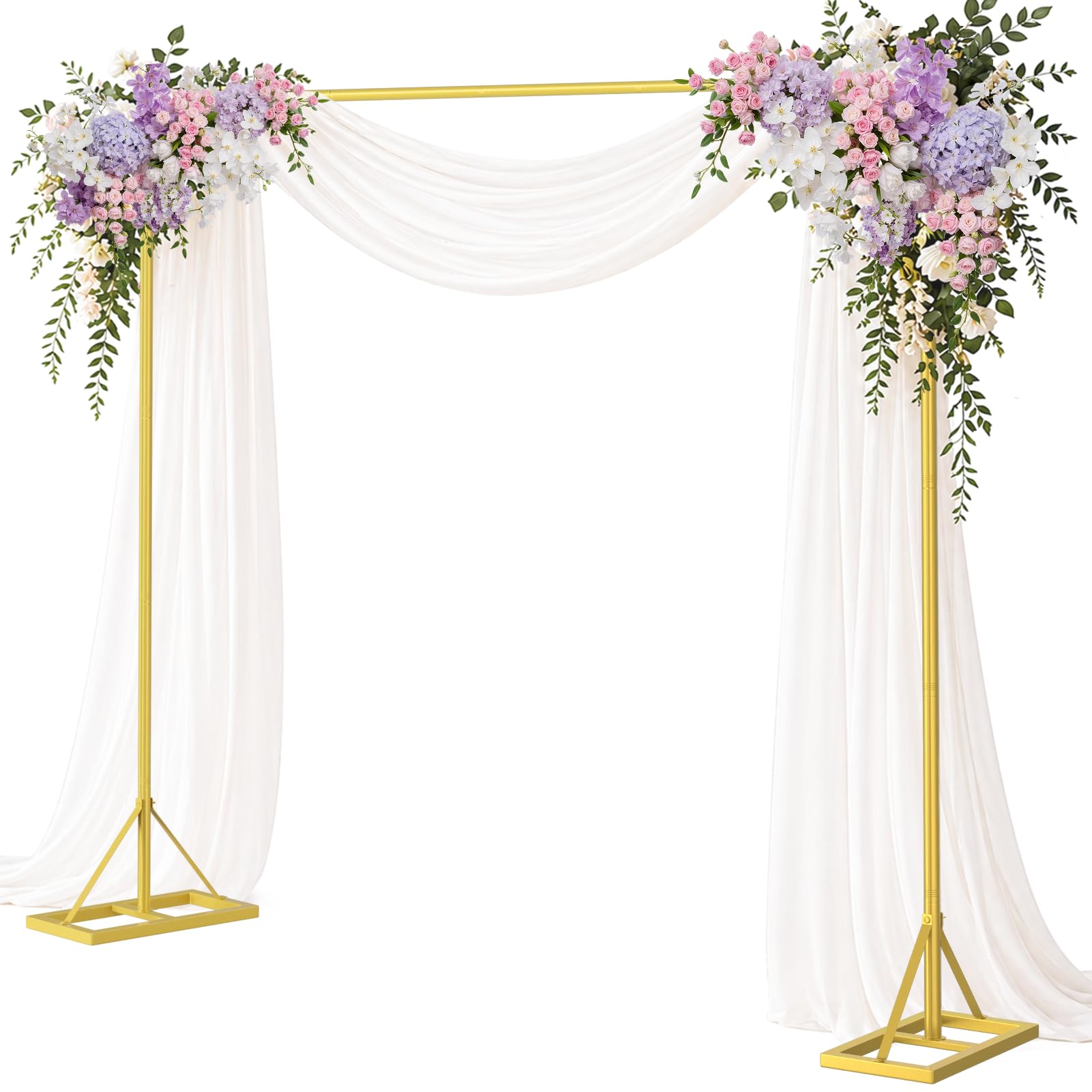 EMART Hochzeitsbogen Hintergrund Ständer 2,4x2,4m Eckig Ballonbogen Gold | Hochzeitsbogen Gestell, Metall Traubogen Hochzeit, Ballonbogen, Hochzeit, Geburtstags, Partys