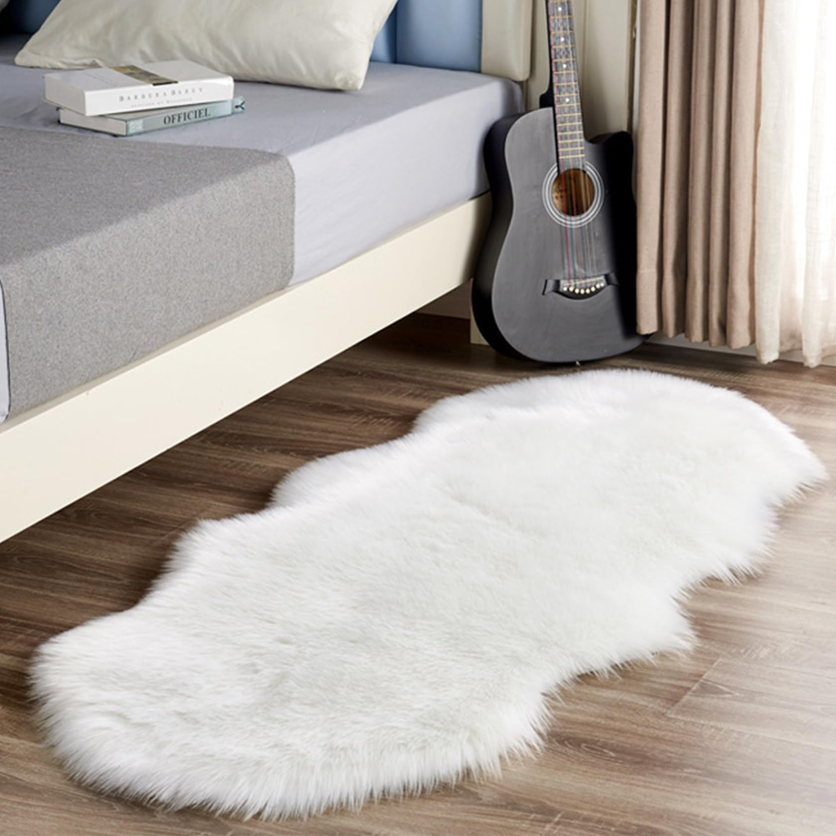 Tapis moelleux à poils longs Gcroet 23,6x71 cm antidérapant pour chambre