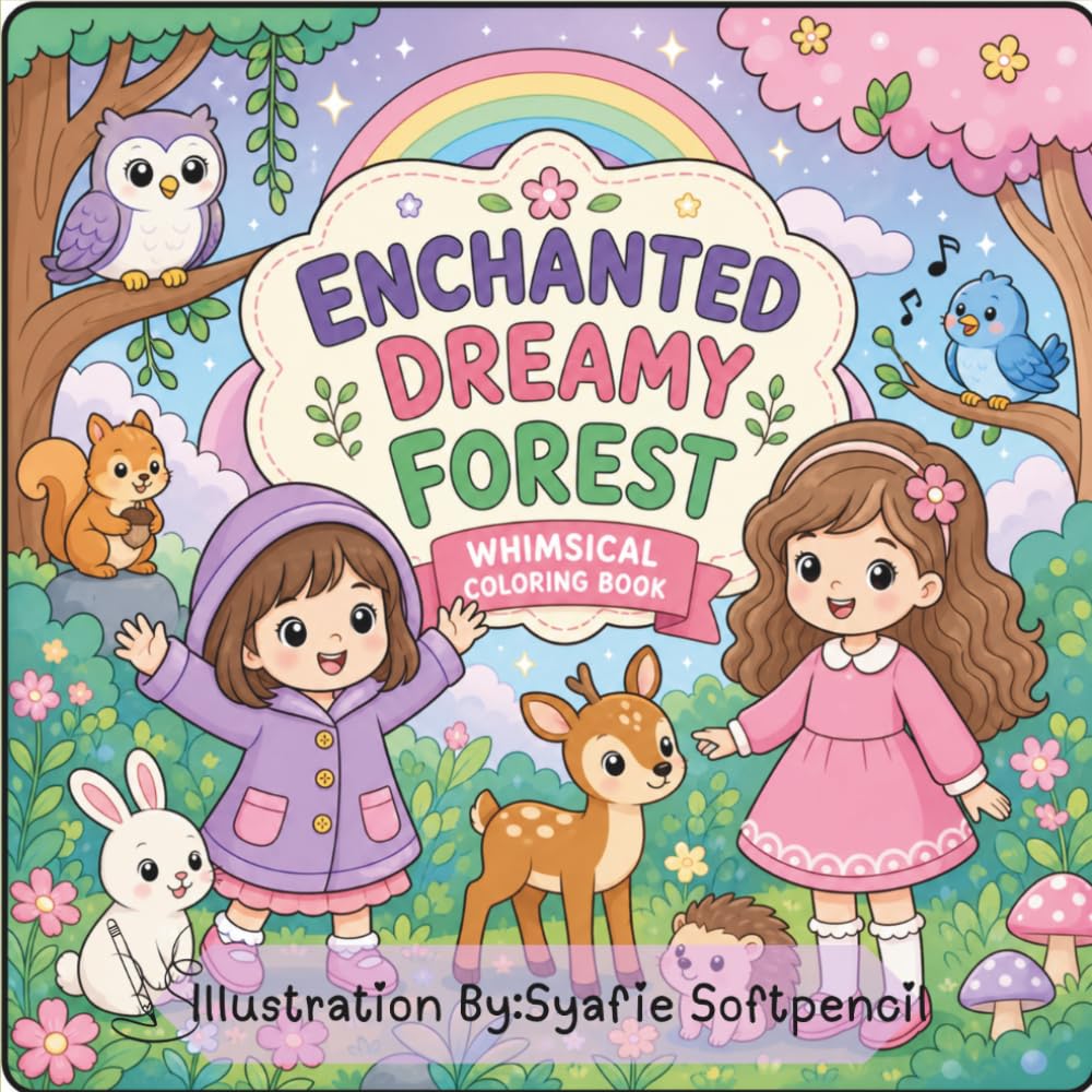 Enchanted Dreamy Forest: Adventures of Lily & Lola In The Whimsical Dreamy Forest Coloring Book