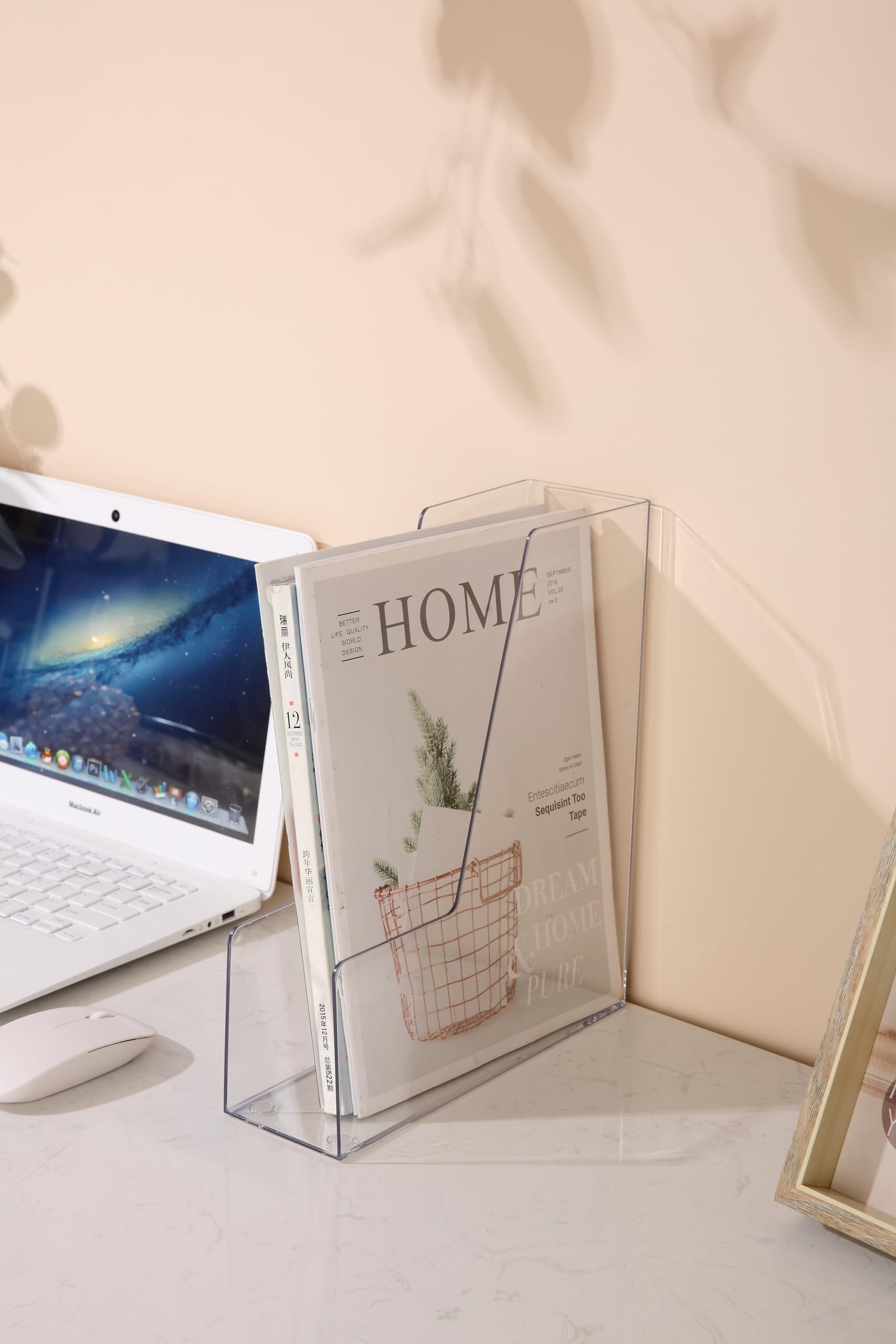 YBM HOME Organizer verticale con chiusura frontale per riporre in modo sicuro documenti, documenti e riviste, ideale per casa, ufficio, scrivania o scuola, misura media, 1264-3