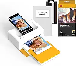 KODAK Impressora fotográfica instantânea Dock Plus 4PASS, 10 x 15 cm, pacote com 50 folhas