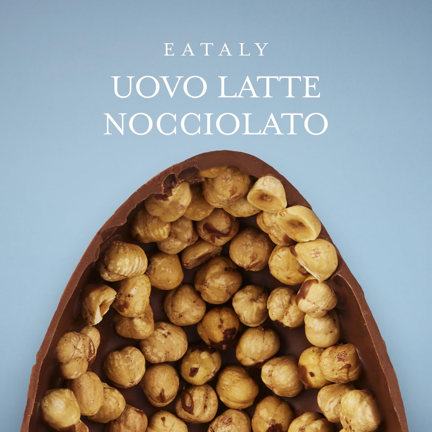 Uovo di Pasqua Cioccolato al Latte con Nocciole 400g Eataly - Bean to Bar, Nocciole Italiane Intere, Elegante Incarto