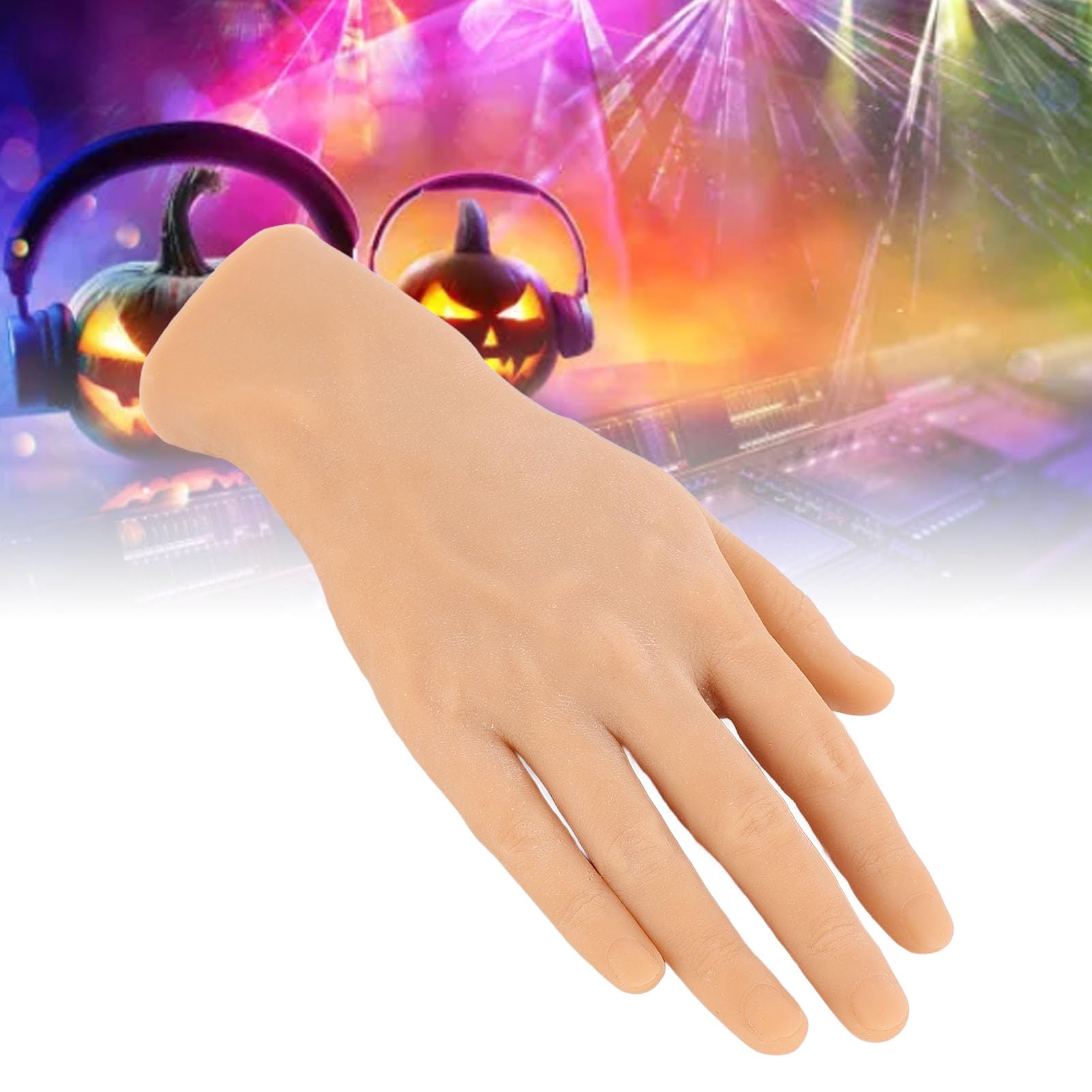 Realistische Männliche Silikonhand, Lebensgroße Hand Zeigt Modell Männliche Schaufensterpuppenhände für Halloween-Requisiten, die Schmuckmalübungen, Tattoo-Übungshand, Gefälschte