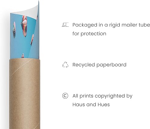 Miniatura 3 de HAUS AND HUES Póster de globo aerostático, decoración de globos aerostáticos, decoración de pared estética azul, hermoso paisaje sin marco, 16 x 20