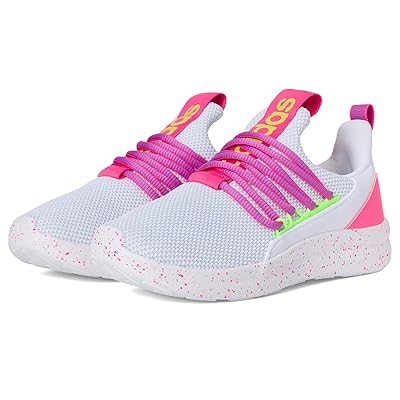 adidas Kids Lite Racer Adapt 7.0 Sportswear Shoes (Little Kid/Big Kid) Kids Shoes White/Lucid Lemon/Lucid Pink