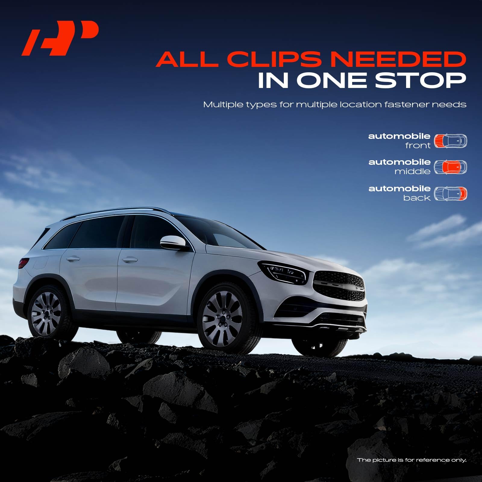 A-Premium 120PCS (12-Type) Car Retainer Clips Kit Compatible with Jeep Compass 2018-2024 Bumper Fender Shield Hood Prop Radiator Auto Push Pin Plastic Rivet Fastener Replacement Set w/Removal Tool