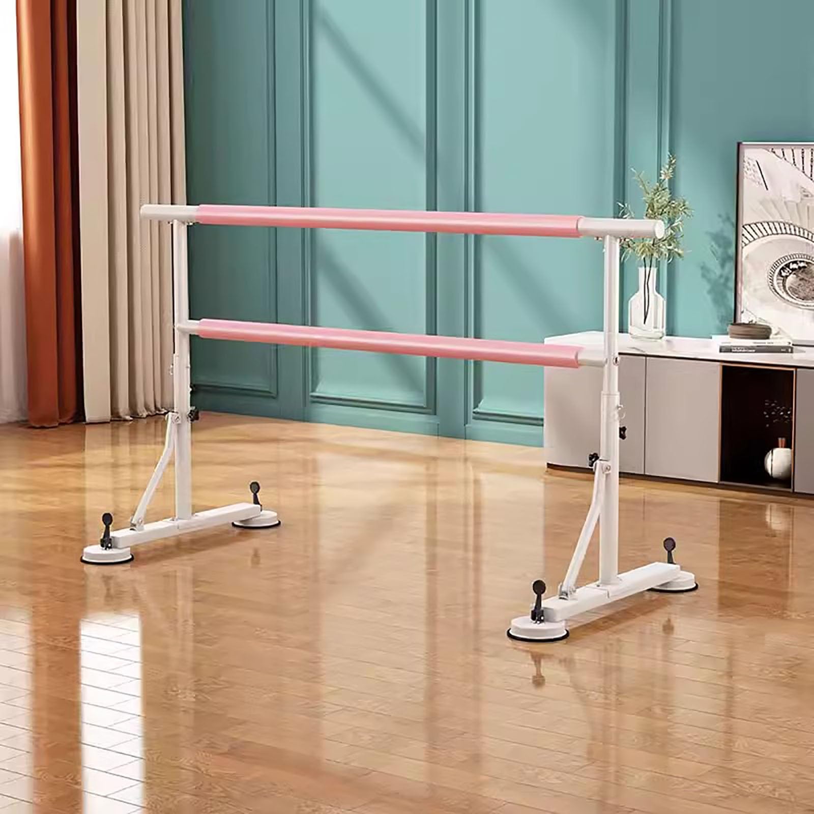 Sbarra Danza, Altezze Regolabili 84cm-110cm, Parallele Ginnastica Artistica Fitness per Stretching, Balletto e Allenamento